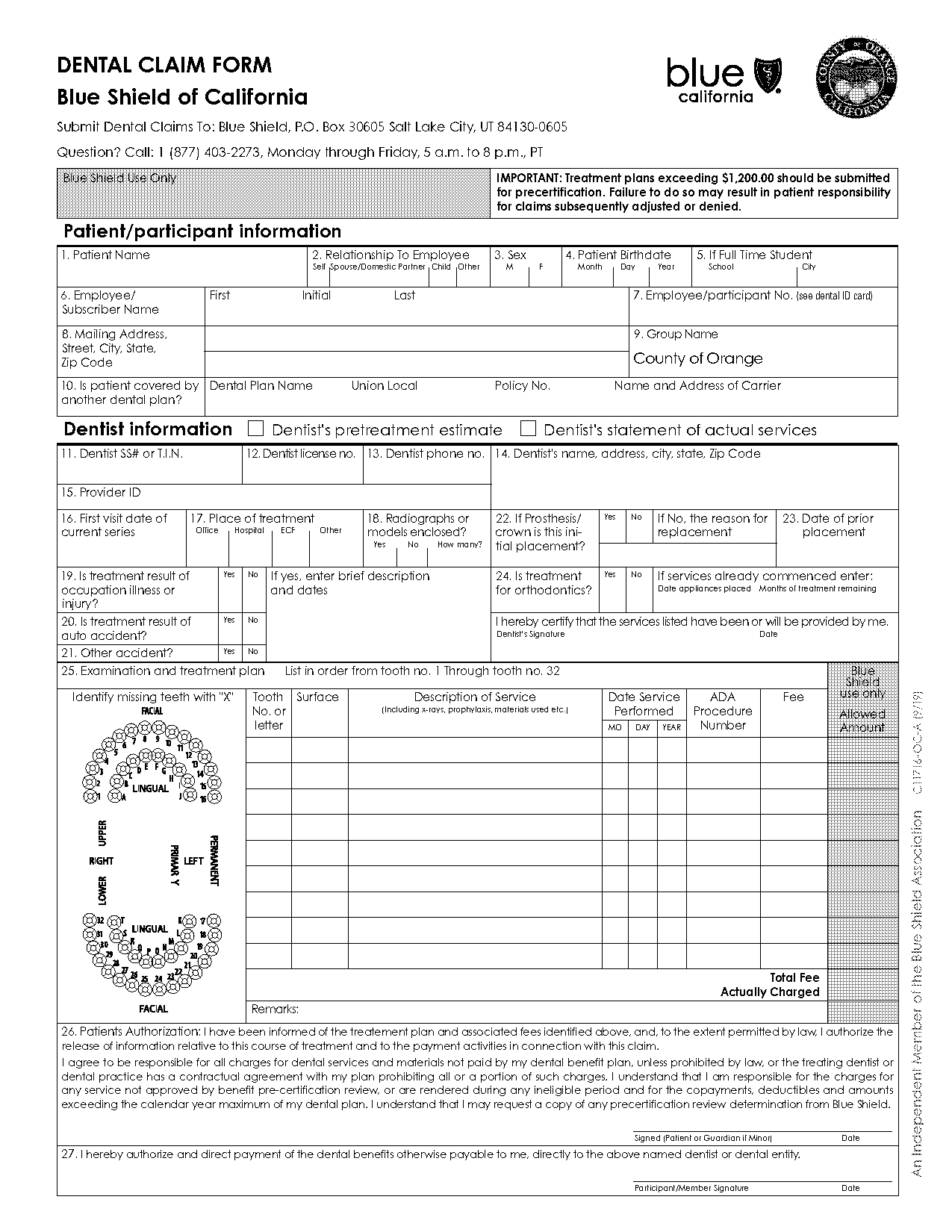 blue shield of california submit claim form